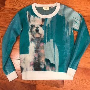 Anthropologie llama sweater